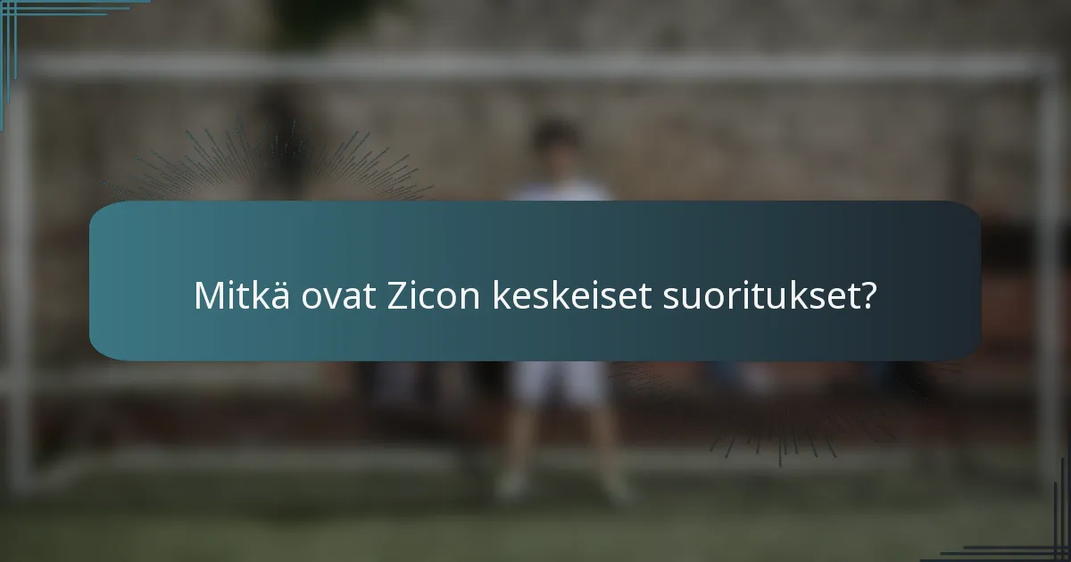 Mitkä ovat Zicon keskeiset suoritukset?